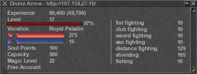 Signature for player Divine Arrow