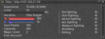 Signature for player Tibia